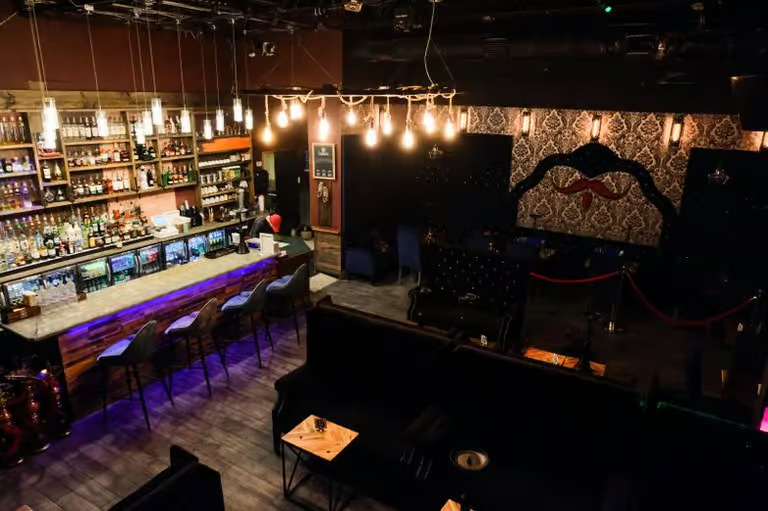 Cozy seating at Moustache Hookah