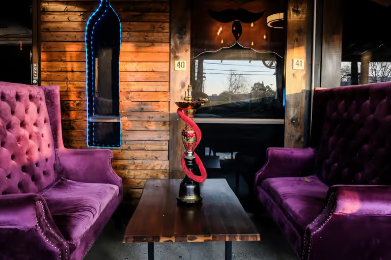 Customer enjoying hookah